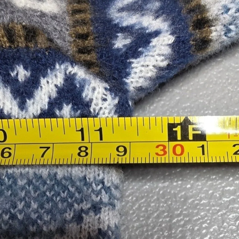 Boys 18M Handmade Blue Gray Full Zip‎ Hooded Alpaca Sweater